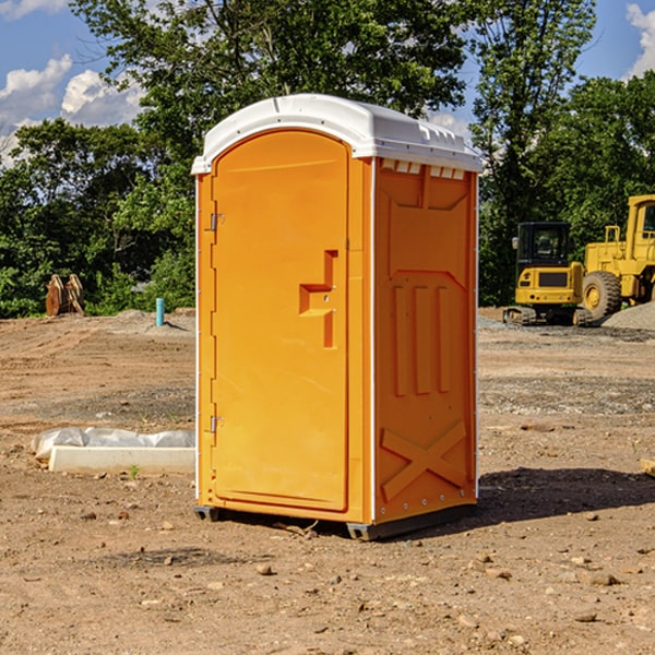 can i customize the exterior of the porta potties with my event logo or branding in Woodfield